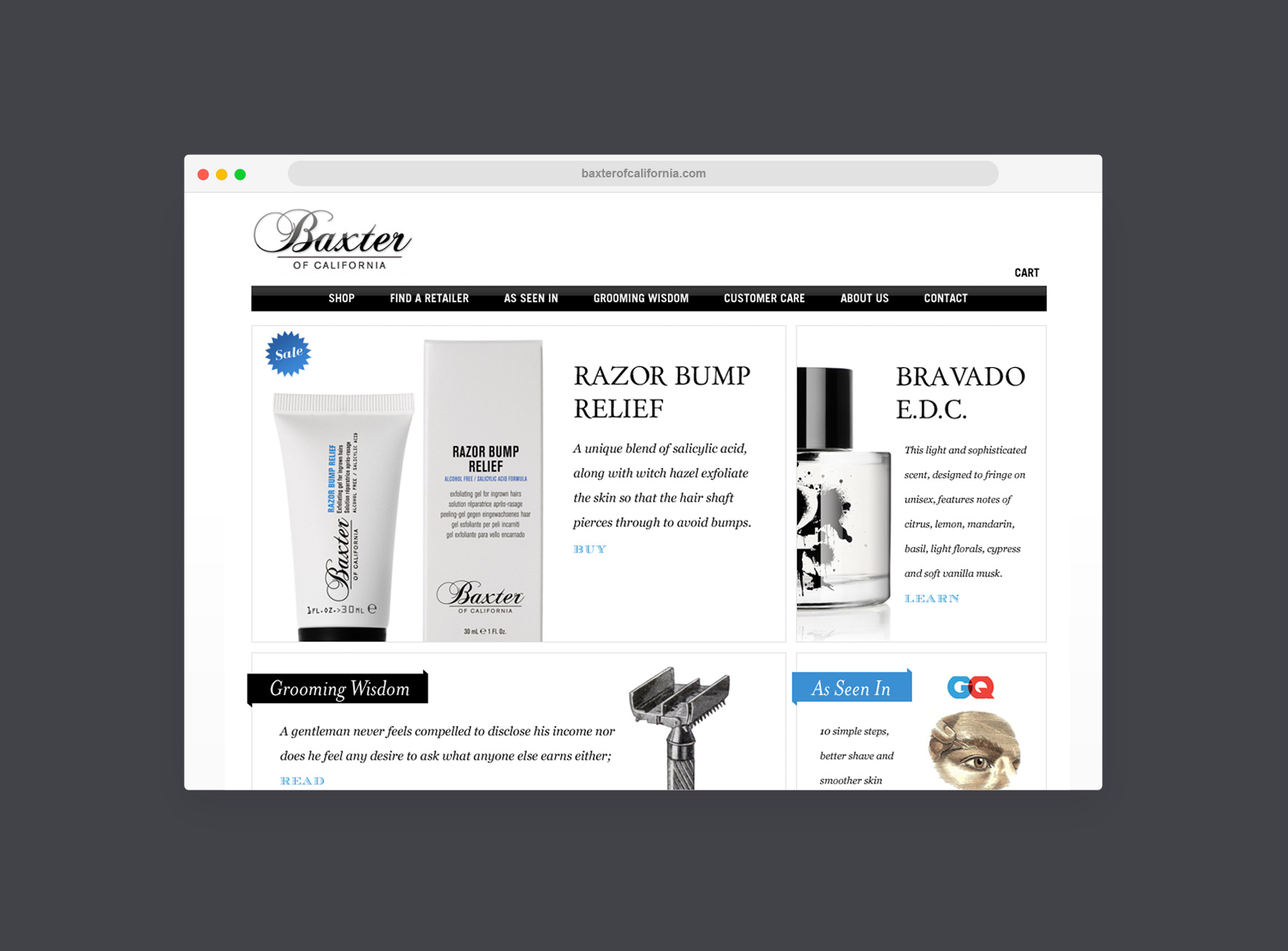 Baxter of California digital commerce experience