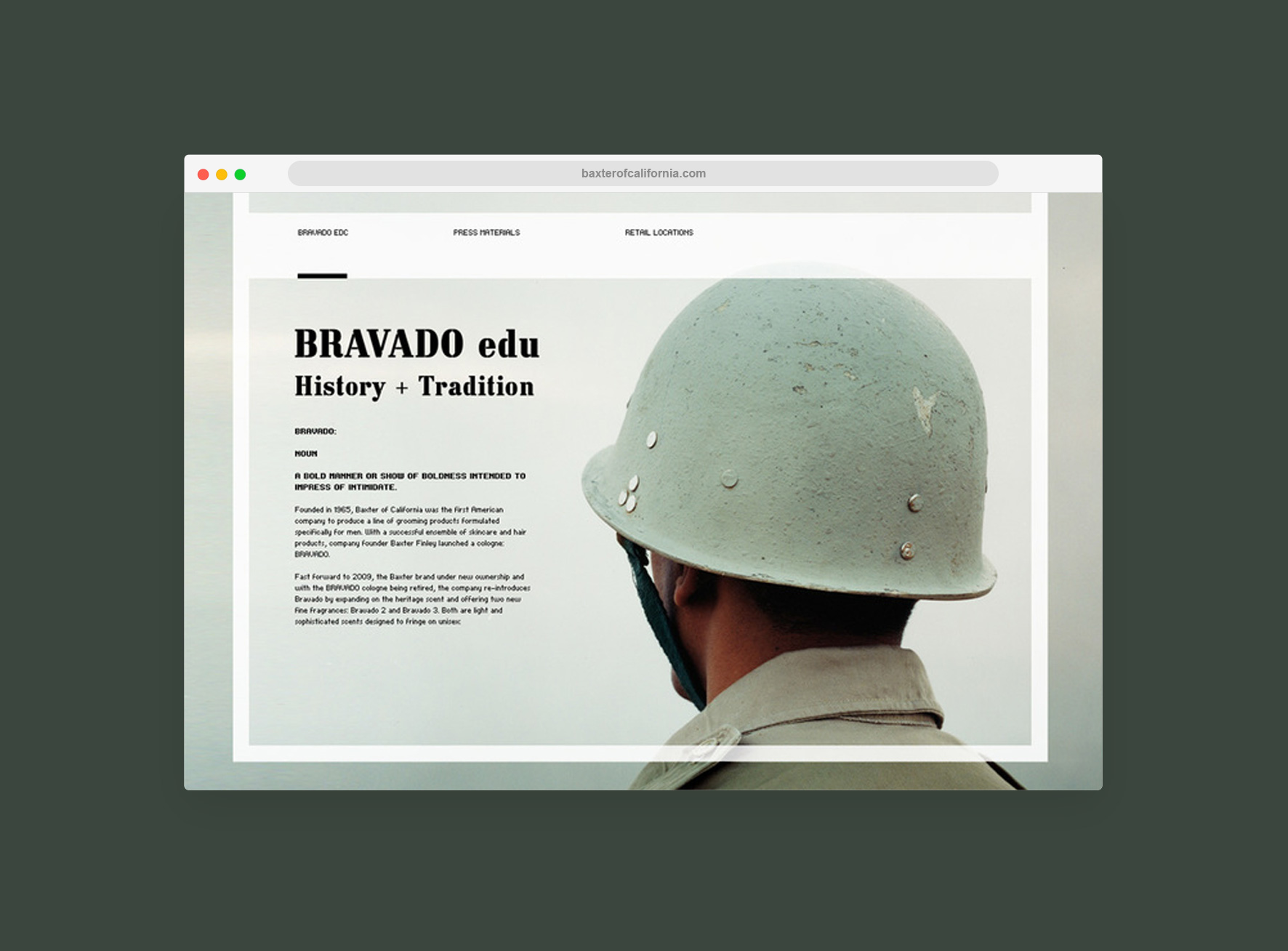 Baxter of California website