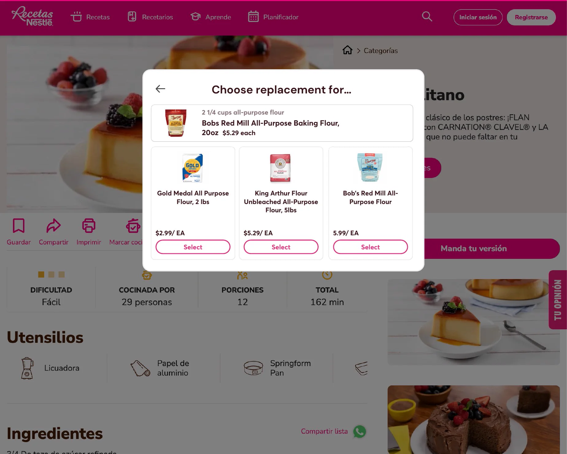 Product substitution choices