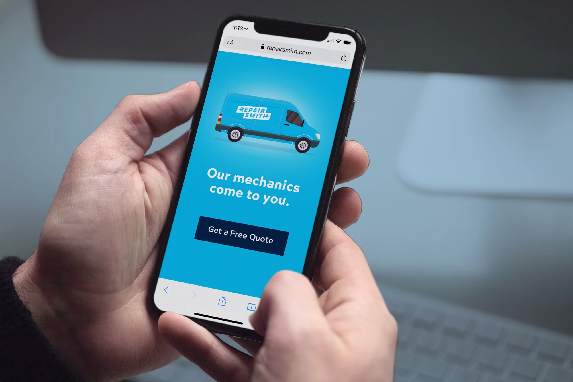 RepairSmith mobile booking experience